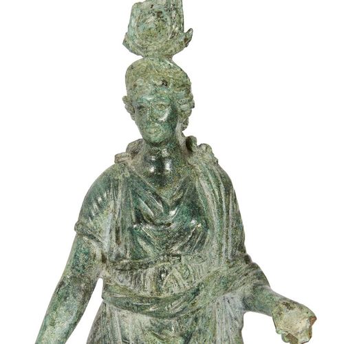 Null Statue hellénistique en bronze d'Isis Fortuna, 1er siècle avant J.-C., la d&hellip;