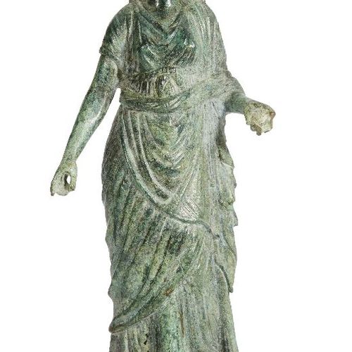 Null Statue hellénistique en bronze d'Isis Fortuna, 1er siècle avant J.-C., la d&hellip;