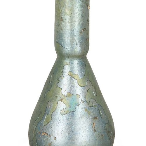 Null An intact Roman greenish-blue glass perfume bottle, 4th century AD, of glob&hellip;