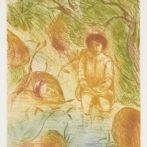 Null 阿瑟-博伊德（Arthur Boyd AC OBE）。

澳大利亚 1920-1999-



苏珊娜在洗澡（深褐色和彩色）。



两幅蚀刻画，一幅&hellip;