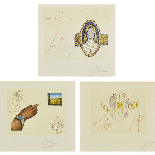 Null 萨尔瓦多-达利

西班牙 1904-1989-



生命的循环》[Field 79-1]，1977年。



全套三幅彩色蚀刻版画，用Arches &hellip;