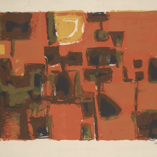 Null 亨利-克利夫

英国 1919-1983-



无题，1958年。



织布彩色石版画，铅笔签名，日期和编号为7/20，画幅76 x 56厘米（无&hellip;