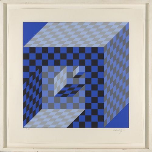 Null Victor Vasarely, 

Ungar/Franzose 1906-1997- 



Felhoe, 1989;



Farbsiebd&hellip;