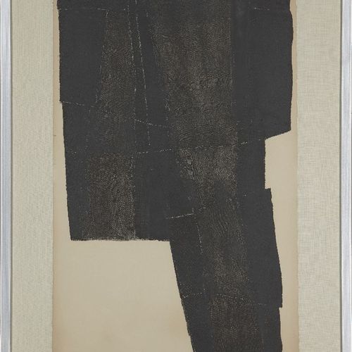 詹姆斯 吉特 
法国 1925 2010 
 
无题》，1961年。 
 
织物上的碳化硅蚀刻画，铅笔签名，日期和编号为9/20，画幅36.6 x 57cm；还&hellip;