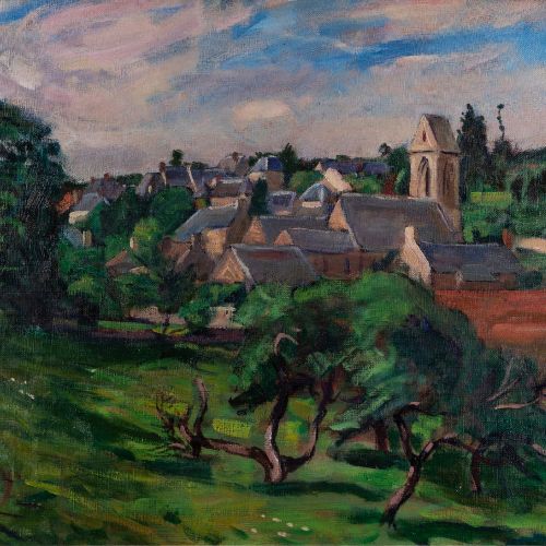 Null Maurice Bouviolle, 

French 1893-1971- 



A French Village; 



oil on str&hellip;