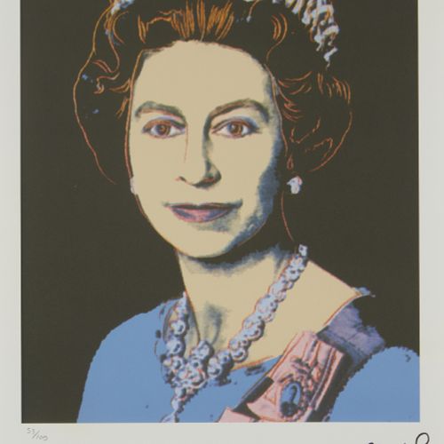Null After Andy Warhol,
American 1928-1987,

Queen Elizabeth II;

offset lithogr&hellip;
