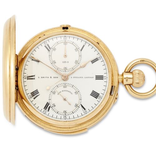 Null Smith & Son, The Strand, London. An 18ct gold keyless wind minute repeating&hellip;