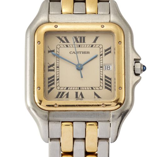 Null Cartier. A stainless steel and gold quartz calendar bracelet watch
Panthère&hellip;