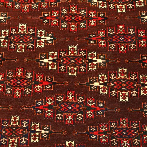 Null An Afghan Yamout rug, third quarter 20th century, the central field with re&hellip;