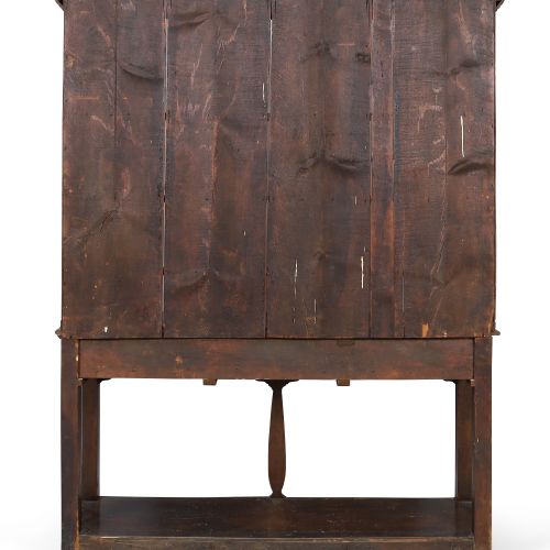 Null A George III oak dresser, last quarter 18th century, with plate rack back a&hellip;
