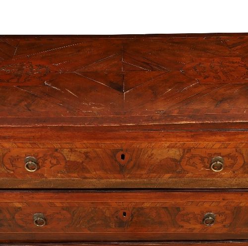 Null A inlaid walnut commode, 18th century, possibly Maltese, the crossbanded re&hellip;