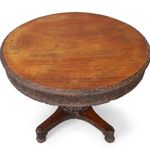 Null A George IV Anglo-Indian padouk centre table, first quarter 19th century, t&hellip;