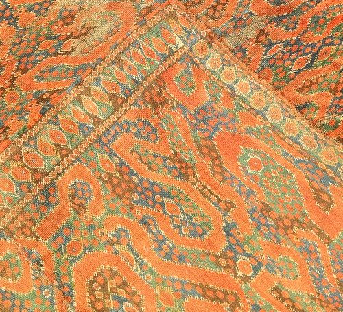 Null A West Turkestan Beshir Turkmen 'cloudband' long rug, last quarter 19th cen&hellip;