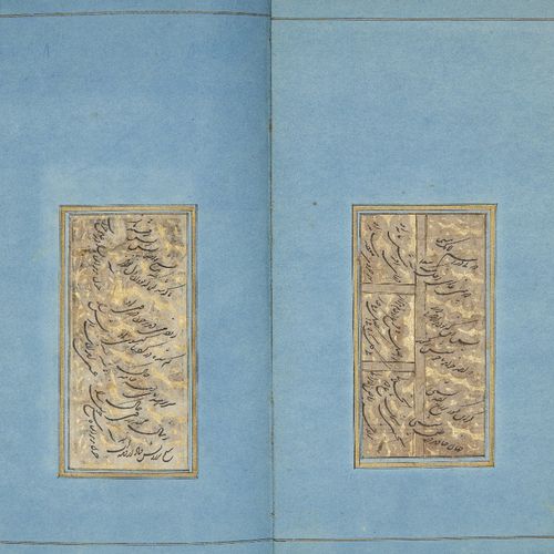 Null A calligraphic album (muraqqa),

Iran, circa 1880,

Persian manuscript on b&hellip;