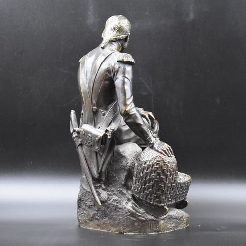 Bronze Jean-François Théodore GECHTER (1796-1844), Officier au berceau avec des &hellip;