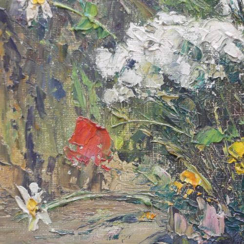Null André BERONNEAU (1886-1973). Fleurs des champs, huile sur panneau, signée e&hellip;