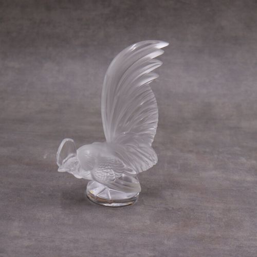 LALIQUE FRANCE LALIQUE France. Decorative element, crystal rooster, signed on th&hellip;