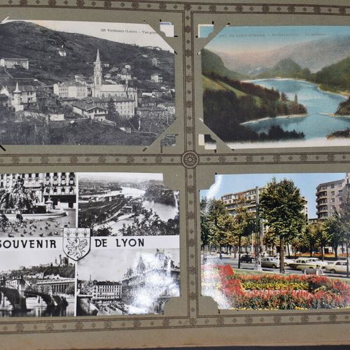 Null CARTES POSTALES : Un fort album oblong pour cartes postales illustrées anci&hellip;