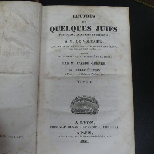 Null ABBE GUENEE (1717-1803), LETTRES DE QUELQUES JUIFS Portugais, Allemands et &hellip;