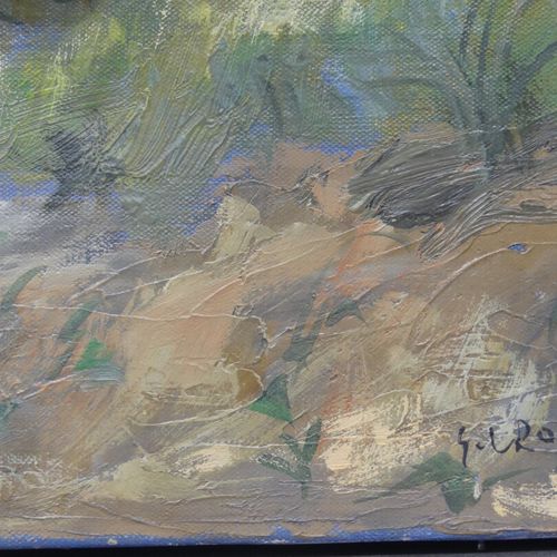 Null Patricia BARTON (1928), Fillette au chat, huile sur toile. Signé en bas à d&hellip;