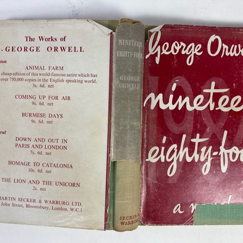 Null ORWELL, G. Nineteen Eighty-Four. Lond., Secker & Warburg, 1949. Sm-8°. Or. &hellip;