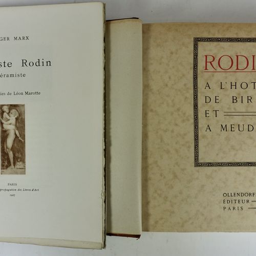 Null RODIN -- MARX, R. Auguste Rodin, céramiste. Paris, 1907. 46, (6) pp. W. 18 &hellip;