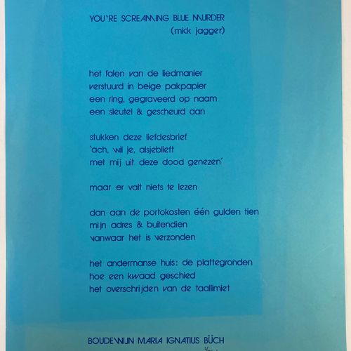 Null BÜCH -- MARIS, Leo v. (1934-2021). "Boudewijn Büch in de Blauwe Salon. 1977&hellip;