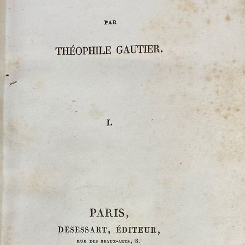 Null GAUTIER, Th. Les grotesques. Par., 1844. 2 in 1 vol. Mod. Red h. Mor. Extra&hellip;