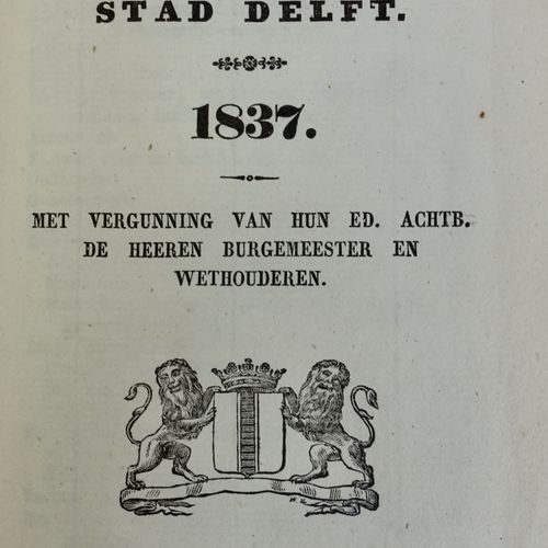 Null DELFT -- JAARBOEKJE VOOR DE STAD DELFT. Jg. 7, 9-68. Delft, J. De Groot, (e&hellip;