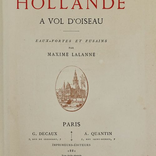 Null HAVARD, H. La Hollande à vol d'oiseau. Par., 1881. (8), 400 pp. W. 24 etchi&hellip;