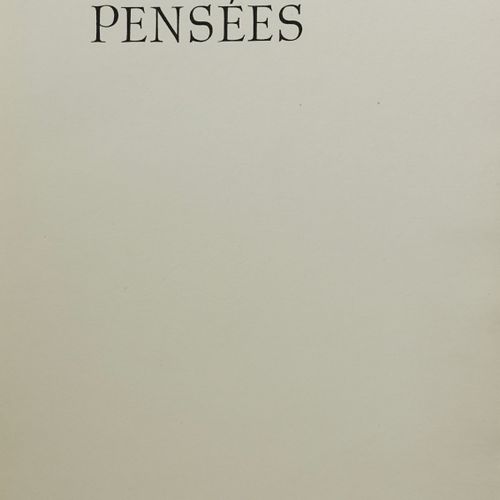Null PASCAL, B. Pensées. Munich, Bremer Presse, 1930. 363, (5) pp. Obrds., uncut&hellip;
