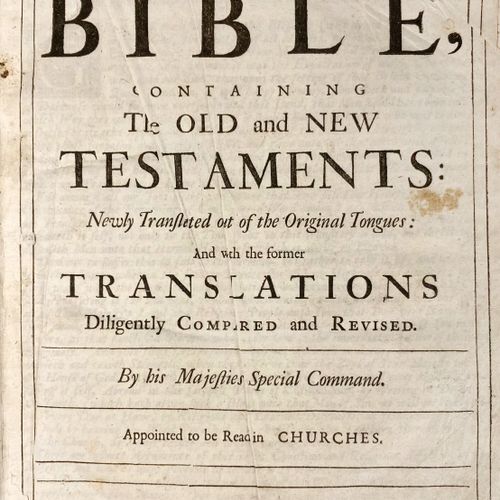 Null BIBLIA ANGLICA -- HOLY BIBLE, THE, contenant l'Ancien et le Nouveau Testame&hellip;