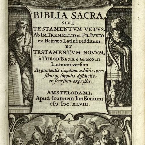 Null BIBLIA LATINA -- BIBLIA SACRA, sive testamentum vetus, ab Im. Tremellio et &hellip;
