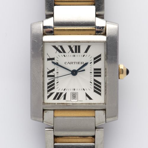 A steel gentlemen's wristwatch, Cartier Eine Herrenarmbanduhr aus Stahl, Cartier&hellip;