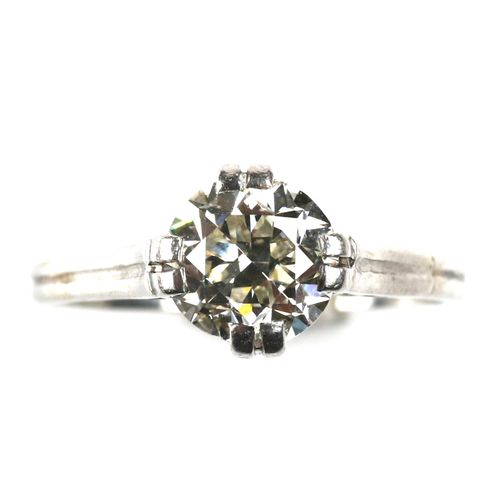 A diamond single stone ring A diamond single stone ring, Set with a circular-cut&hellip;