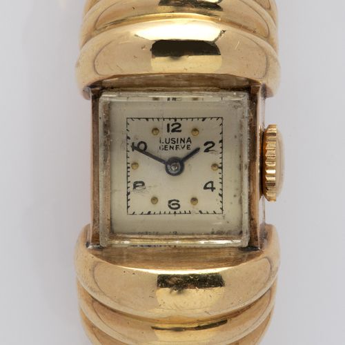 A retro 18k gold wristwatch, by Lusina Une montre-bracelet rétro en or 18k, par &hellip;