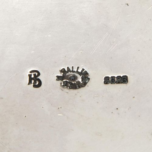 A Danish silver and amethyst ink stand Un porta inchiostro danese in argento e a&hellip;