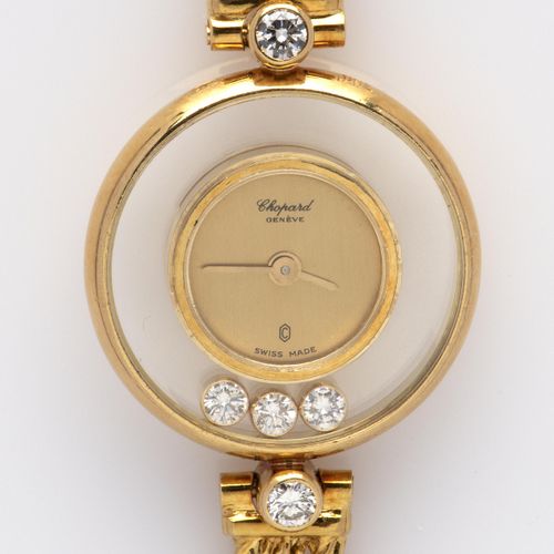 An 18k gold lady's diamond bracelet watch, by Chopard Une montre-bracelet en or &hellip;