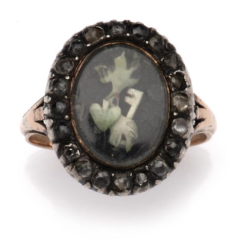 An antique diamond memorial ring An antique diamond memorial ring, Composed of a&hellip;