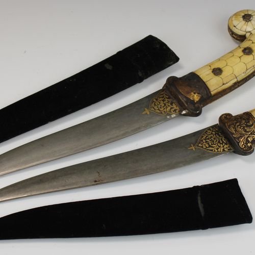 Two khanjars Two khanjars, 19th century, India, Two Deccani khanjar daggers with&hellip;