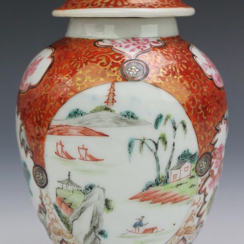 A famille rose tea canister Une boîte à thé de la famille rose, période Yongzhen&hellip;