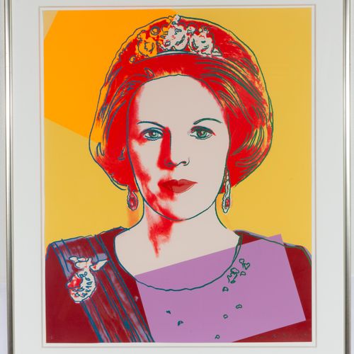 Andy Warhol (1928-1987) 
安迪-沃霍尔（1928-1987），《荷兰女王贝娅特丽克丝》，出自《女王统治》系列（皇家版）（1985年），用&hellip;