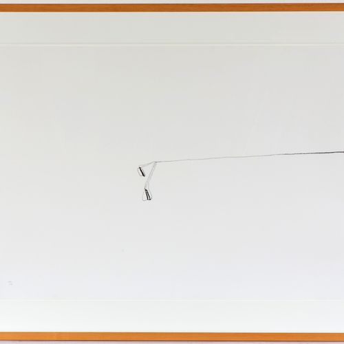 Jan Groth (1939) 扬-格罗特（1939），《无题》，签名并注明 "格罗特1978"（左下），纸上黑色蜡笔，62.5x88厘米。
