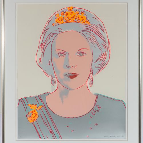 Andy Warhol (1928-1987) 安迪-沃霍尔（1928-1987），《荷兰女王贝娅特丽克丝》，出自 "统治女王 "系列（皇家版）（1985年），&hellip;