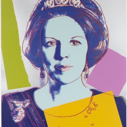 Andy Warhol (1928-1987) 
安迪-沃霍尔（1928-1987），《荷兰女王贝娅特丽克丝》，出自《女王统治》系列（皇家版）（1985年），用&hellip;