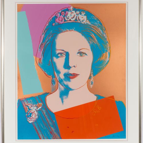 Andy Warhol (1928-1987) 
安迪-沃霍尔（1928-1987），《荷兰女王贝娅特丽克丝》，出自《女王统治》系列（皇家版）（1985年），用&hellip;