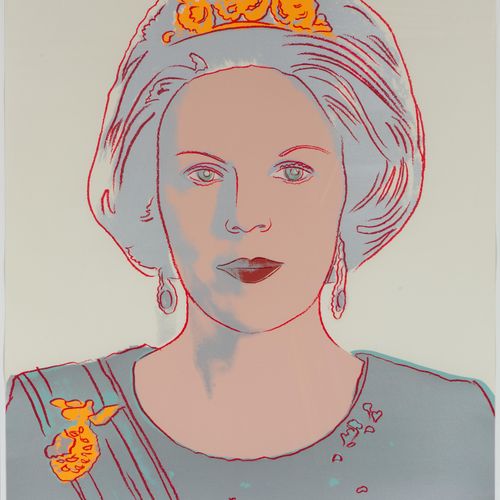 Andy Warhol (1928-1987) 安迪-沃霍尔（1928-1987），《荷兰女王贝娅特丽克丝》，出自 "统治女王 "系列（皇家版）（1985年），&hellip;