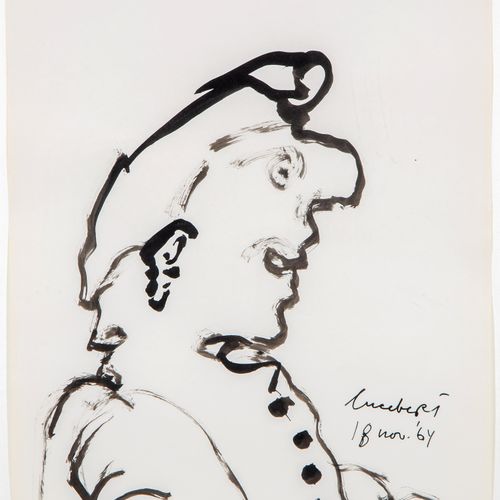 LUCEBERT (1924-1994) Lucebert (1924-1994), Frans, ink on paper, 27x21 cm, signed&hellip;