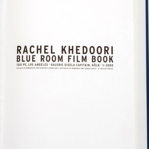 Rachel Khedoori (1964) Rachel Khedoori (1964), Blue Room Film Book, canon 2400 d&hellip;