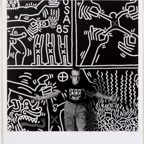 Paul Blanca (1958) Paul Blanca (1958), Keith Haring, gelatin silver print, unfra&hellip;